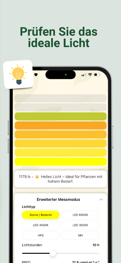 Light meter screenshot